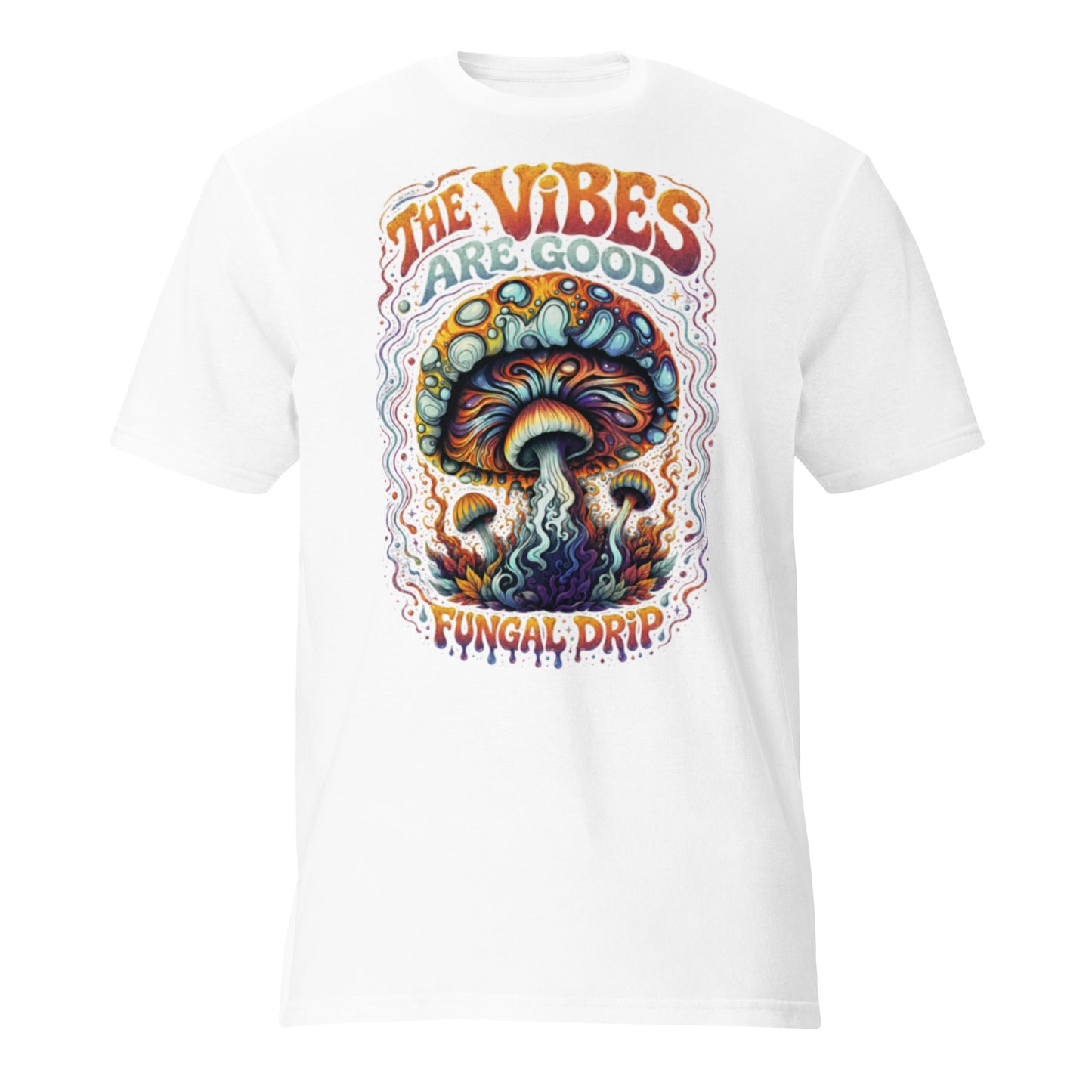 Short-Sleeve T-Shirt – Psychedelic Mushroom t-shirt by Fungal Drip