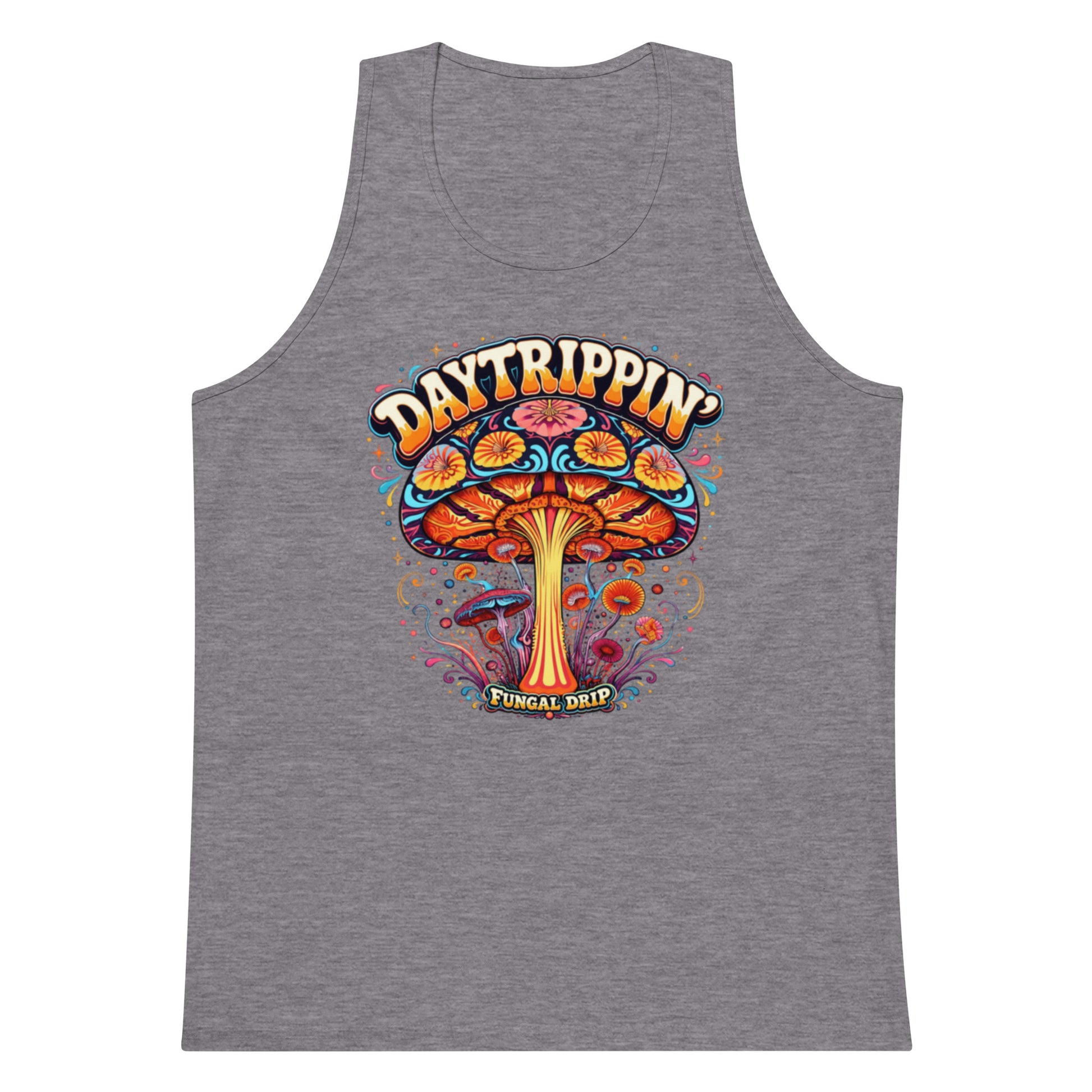 Men’s premium tank top – Psychedelic Mushroom Mens Tank Tops by Fungal Drip