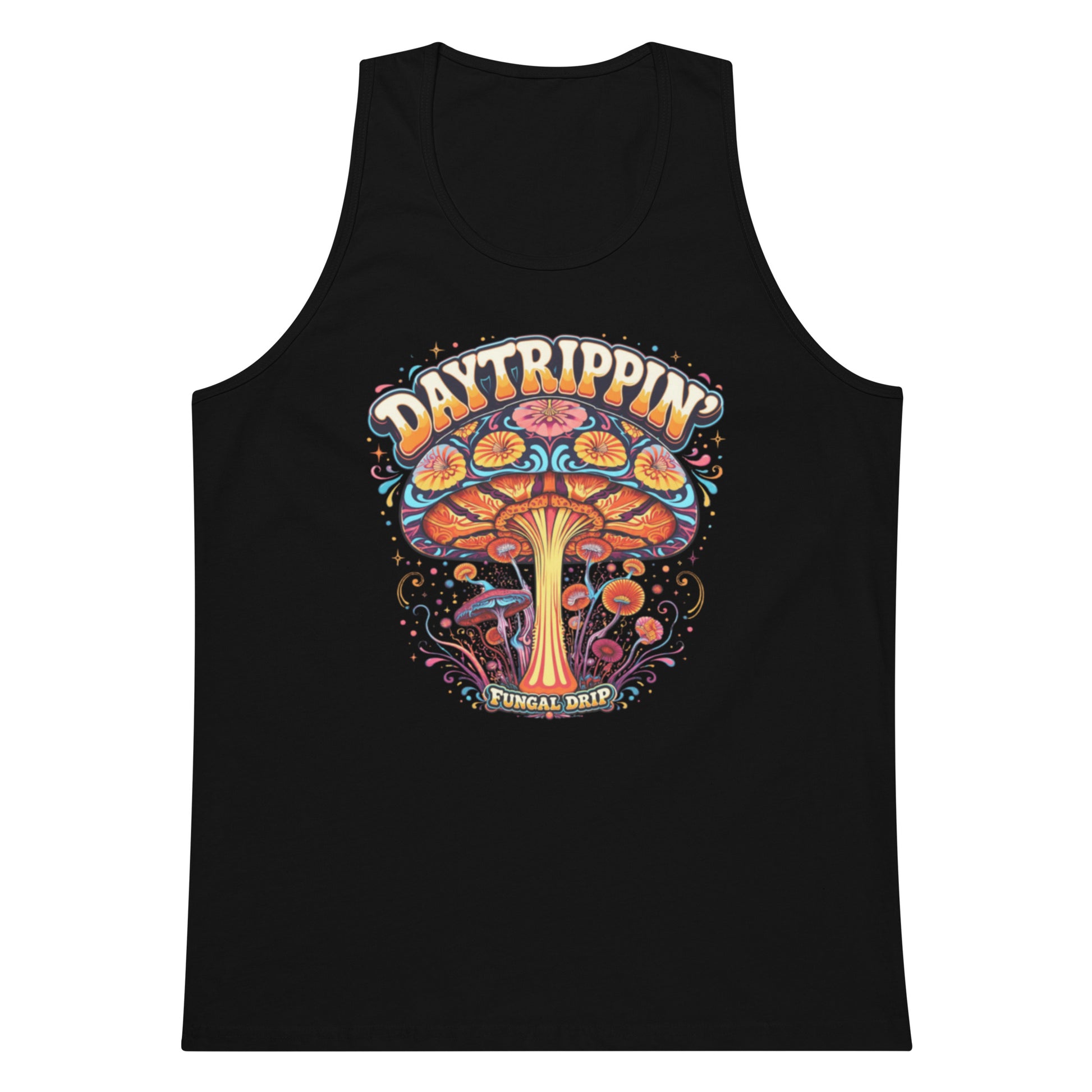 Men’s premium tank top – Psychedelic Mushroom Mens Tank Tops by Fungal Drip