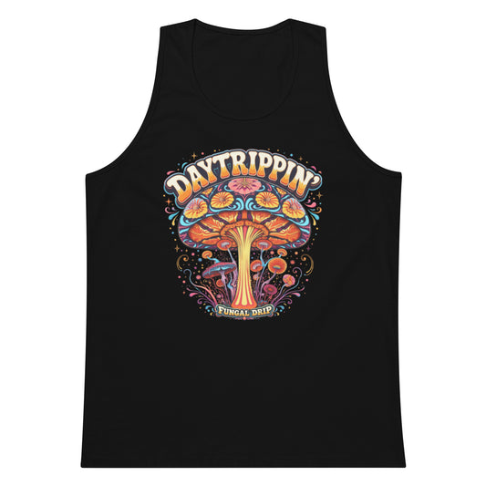Men’s premium tank top – Psychedelic Mushroom Mens Tank Tops by Fungal Drip