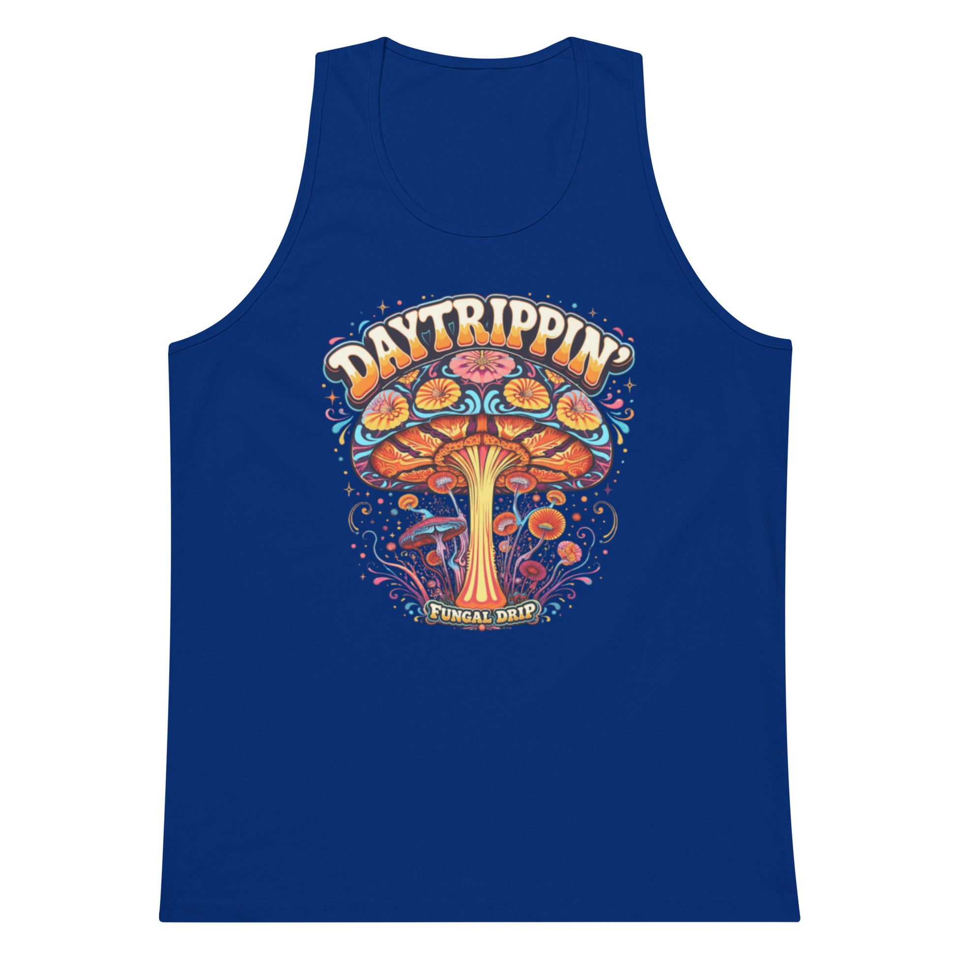 Men’s premium tank top – Psychedelic Mushroom Mens Tank Tops by Fungal Drip