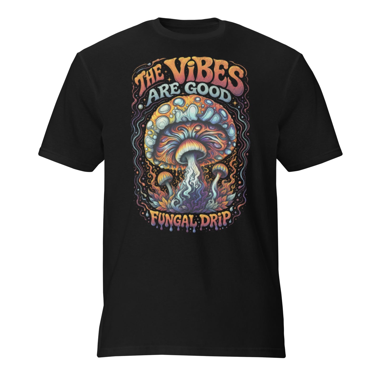 Short-Sleeve T-Shirt – Psychedelic Mushroom t-shirt by Fungal Drip