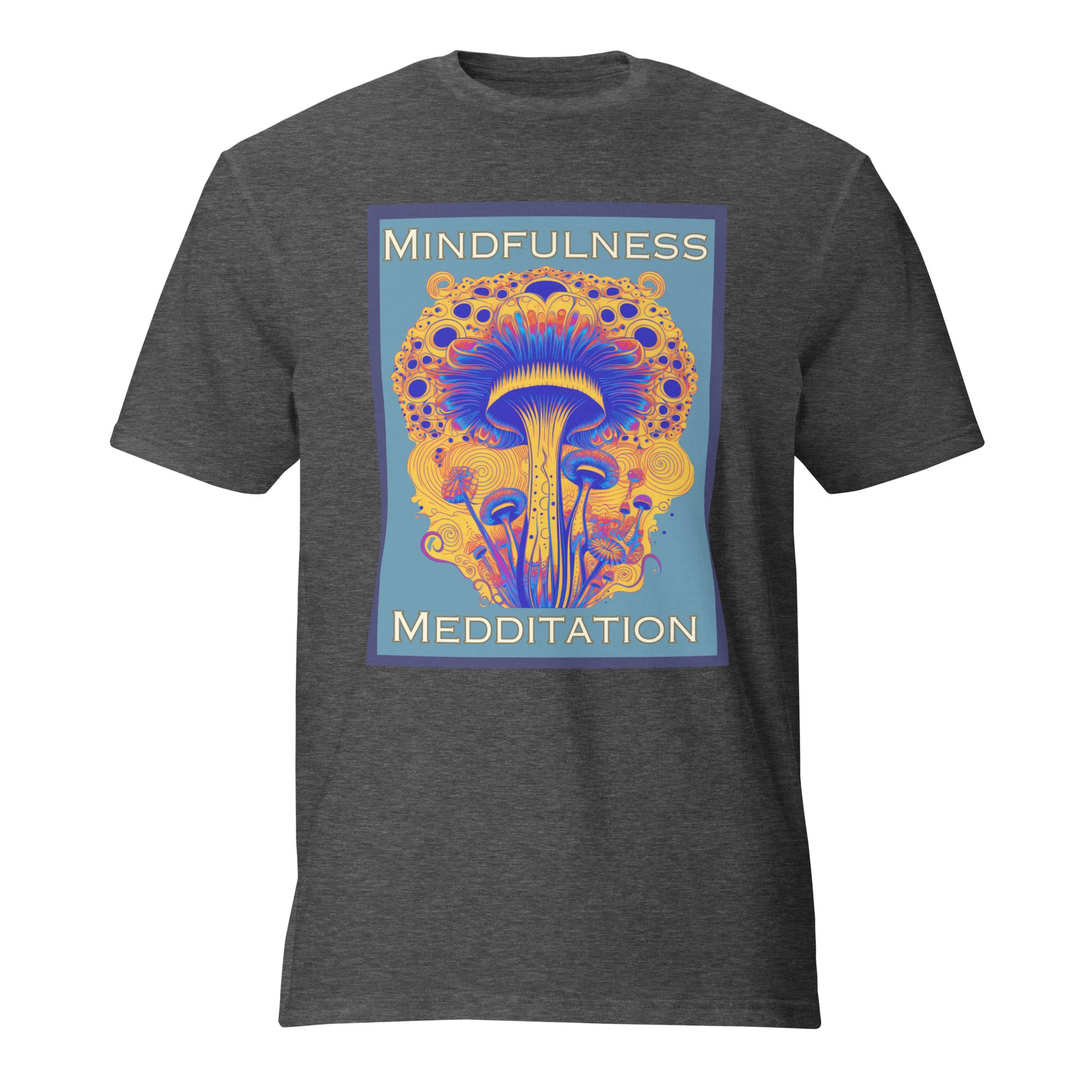 Mindfulness Meditation Tee – Psychedelic Mushroom t-shirt by Fungal Drip