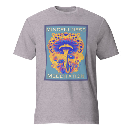 Mindfulness Meditation Tee – Psychedelic Mushroom t-shirt by Fungal Drip