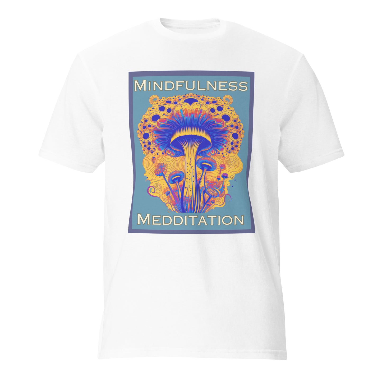 Mindfulness Meditation Tee – Psychedelic Mushroom t-shirt by Fungal Drip